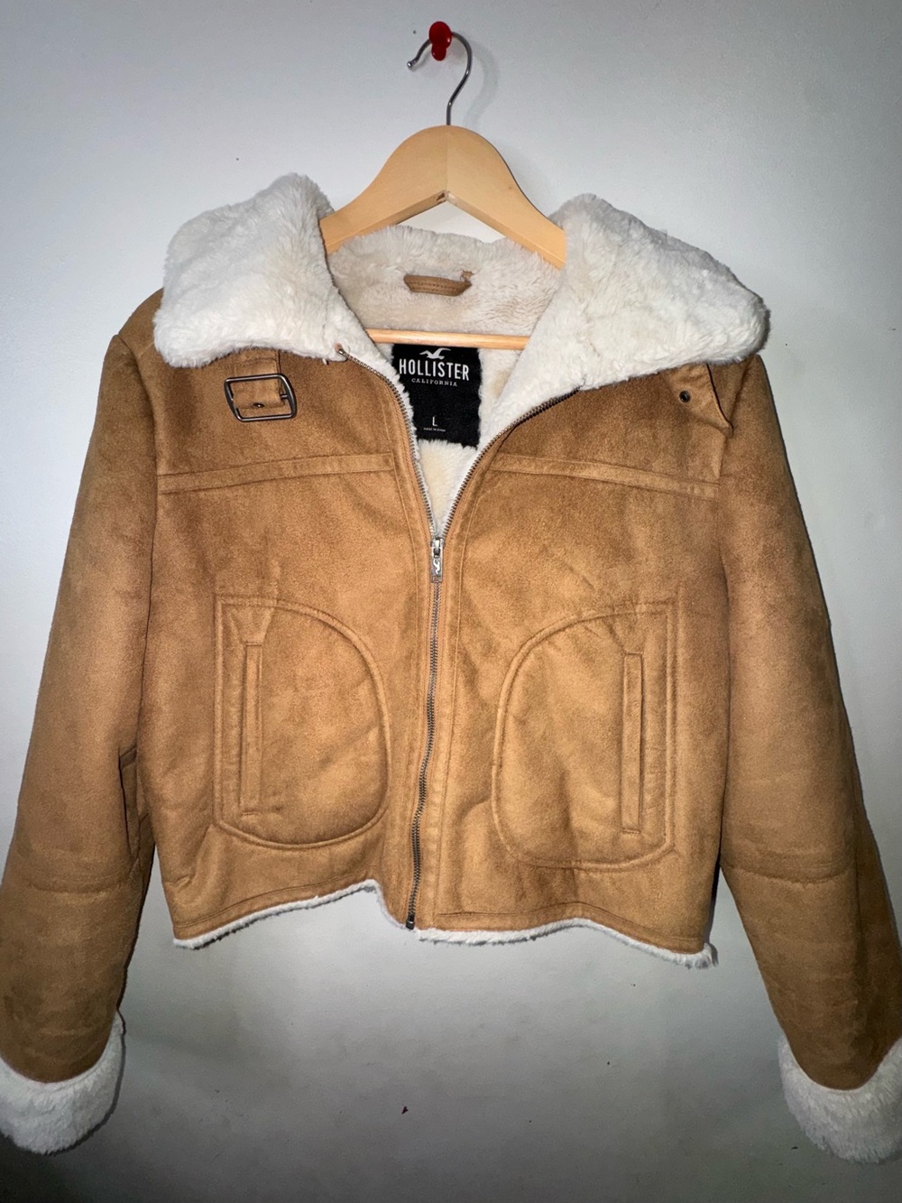 Hollister | Jackets & Coats | Hollister
Womens Faux Suede  SZ L